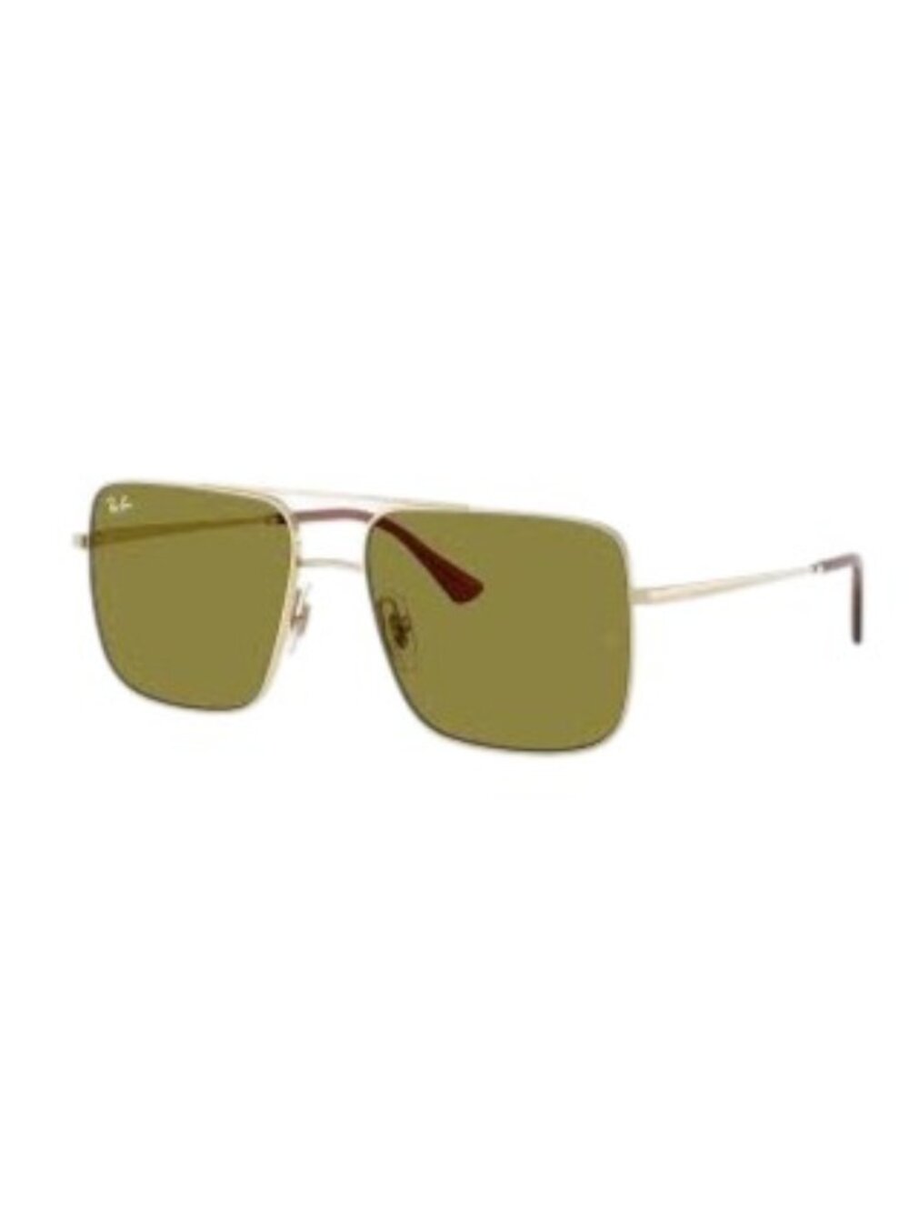 NEW RAY-BAN ORB3758 Sunglasses – Pale Gold Frame, Green